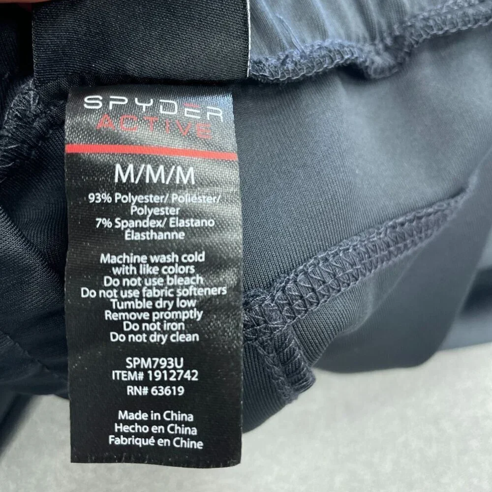 NEW Spyder Active Men's M Black Scuba Joggers  Zipper Pockets & 2-Way Stretch
